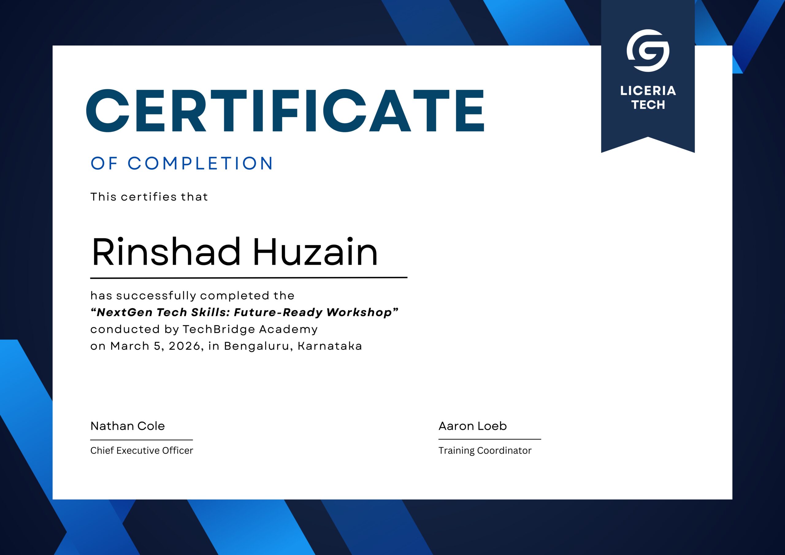 DM Certificate ai tech