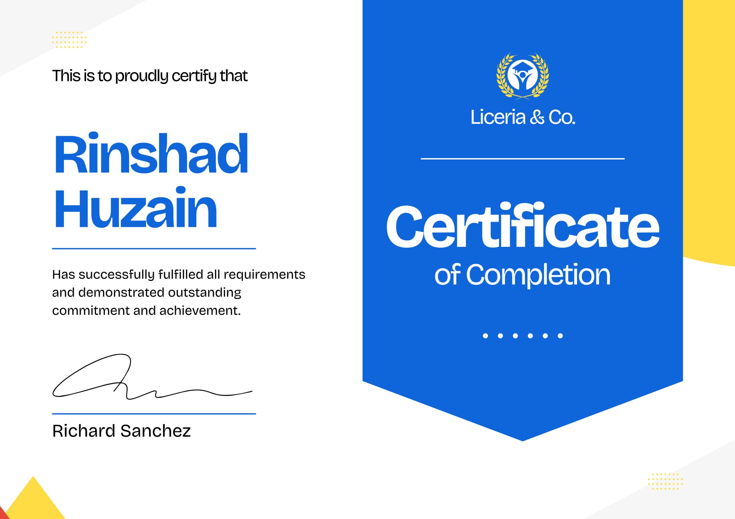 DM Certificate