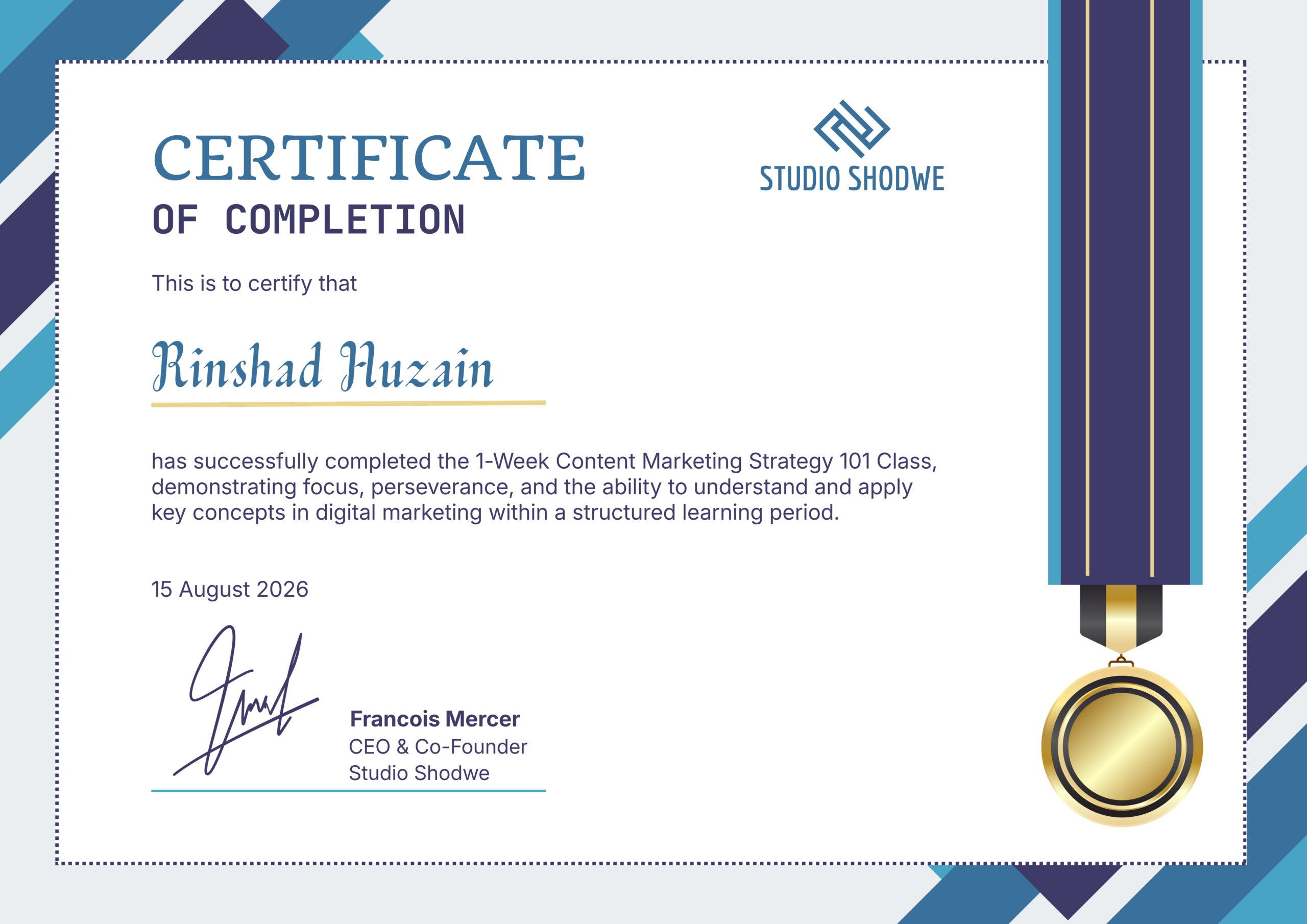 dm certificate content ms